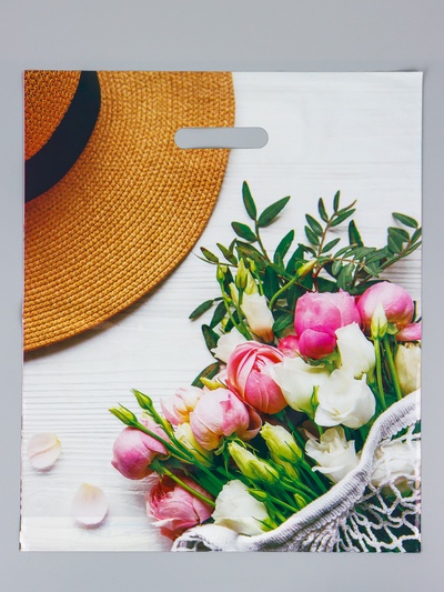 Пакет «Шарм», полиэтиленовый с вырубной ручкой, 38×45 + 3 см, 60 мкм