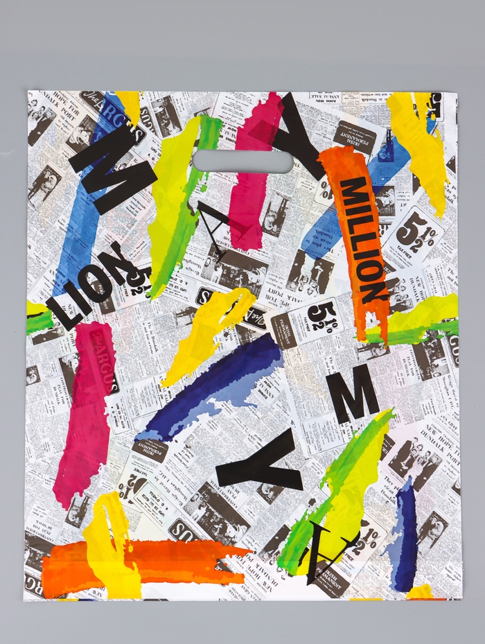 Пакет «АРТ Газета», полиэтиленовый с вырубной ручкой, 38×45 + 3 см, 50 мкм - Фото 1