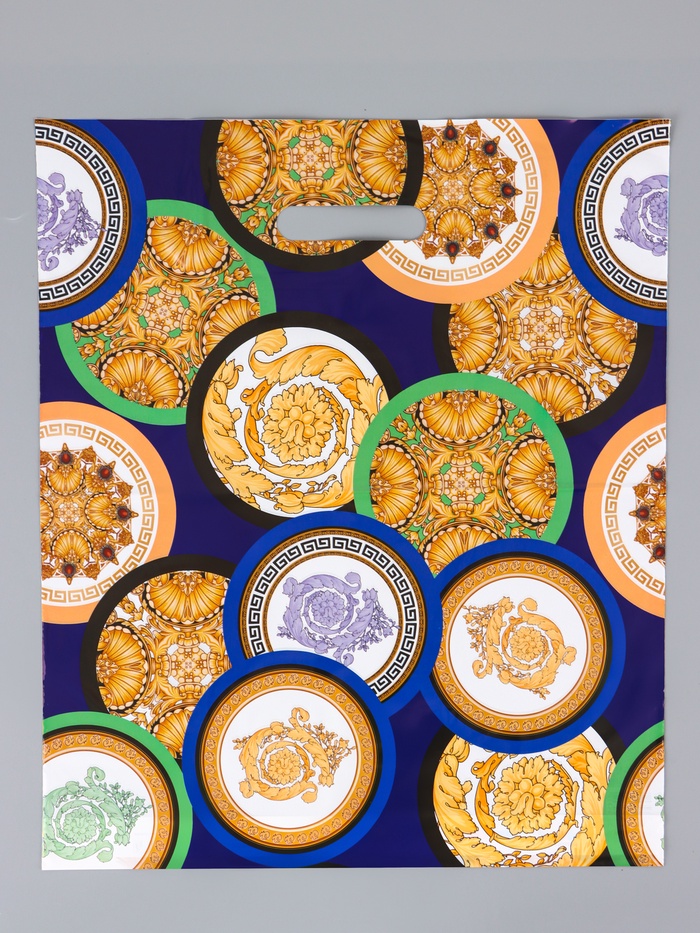 Пакет «Барокко», полиэтиленовый с вырубной ручкой, 38×45 + 3 см, 50 мкм - Фото 1