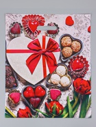 Пакет «Сладкое сердце», полиэтиленовый с вырубной ручкой, 38×45 + 3 см, 50 мкм 10962365