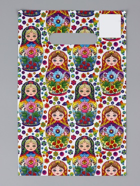 Пакет «Матрешка», полиэтиленовый с вырубной ручкой, 20?30 см, 30 мкм (комплект 100 шт)