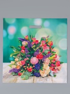 Пакет «Цветочная композиция», полиэтиленовый с вырубной ручкой, 45×45 + 3 см, 65 мкм 10962384