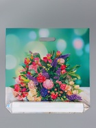 Пакет «Цветочная композиция», полиэтиленовый с вырубной ручкой, 45×45 + 3 см, 65 мкм - фото 120369049