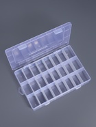 УЦЕНКА Органайзер для мелочей, передвижные ячейки, 24 ячейки, 19.5×13.5×3.5 см, прозрачный 10976884