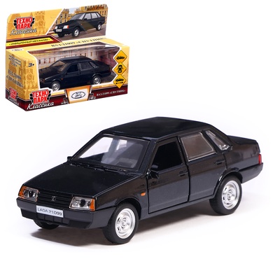 УЦЕНКА Машина металл LADA-21099 «СПУТНИК» 12 см, инерц, черная