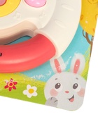 УЦЕНКА ЗАБИЯКА Музыкальный руль "Малыш зайчик" SL-07329B звук, свет, цвет розовый 10976901