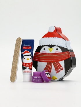 Подарочный набор новогодний Let it Snow, бальзам для губ, крем для рук и пилочка, URAL LAB