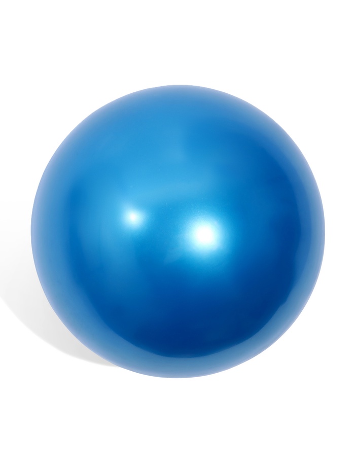 Мяч для художественной гимнастики FIG Металлик, d=15 см, синий - Фото 1