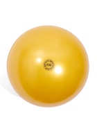 Мяч для художественной гимнастики Металлик, d=19 см, жёлтый - фото 8090198