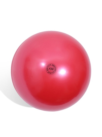 Мяч для художественной гимнастики Металлик, d=19 см, красный