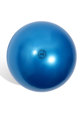 Мяч для художественной гимнастики Металлик, диаметр 19см, цвет синий