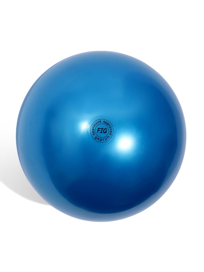 Мяч для художественной гимнастики Металлик, диаметр 19см, цвет синий