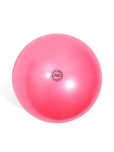 Мяч для художественной гимнастики Металлик, d=19 см, розовый