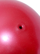 Мяч для художественной гимнастики Металлик, с глиттером, d=19 см, красный - фото 8090218