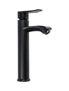 УЦЕНКА Смеситель для раковины ZEIN Z3720, однорычажный, длина излива 12 см, высокий, пластик, черный 10977313