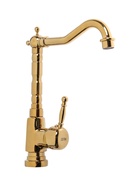 УЦЕНКА Смеситель для раковины ZEIN Ретро, высокий излив, без подводки, латунь, цвет золото - Фото 1