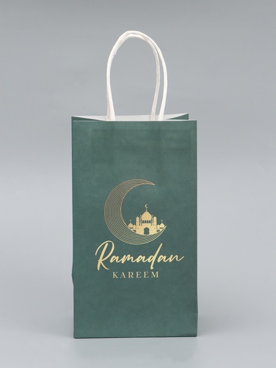 Пакет подарочный крафтовый Ramadan, 12×21×9 см