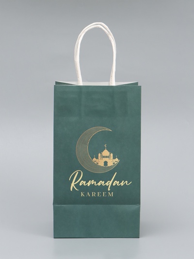 Пакет подарочный крафтовый Ramadan, 12×21×9 см