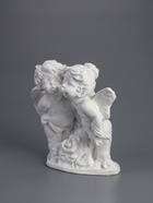 УЦЕНКА Фигура "Ангел и Фея с розой" белый 12х26х24см 10977361