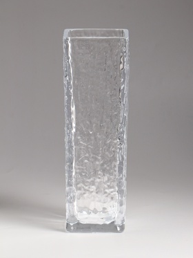 Ваза «Бритт», размытие, 24×8 см, стекло, прозрачная