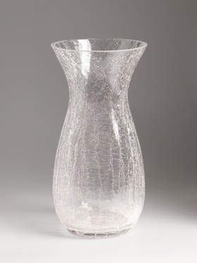 Ваза «Паутинка», изгиб, 25×12.5 см, стекло, прозрачная