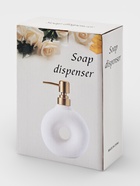 Дозатор для жидкого мыла Modern Gold, 400 мл, керамика, белый - Фото 7