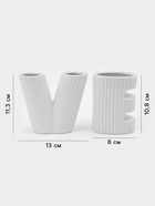 Набор для ванной Love, 4 предмета, дозатор для мыла, 2 стакана, мыльница, белый 10938496