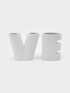 Набор для ванной Love, 4 предмета, дозатор для мыла, 2 стакана, мыльница, белый 10938496