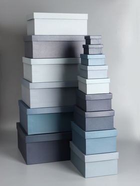 Набор подарочных коробок 15 в 1 «Барракуда», синий, 47×36×17.5 - 13×8×4.5 см