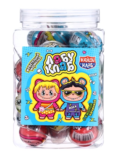 Жевательный мармелад «Лабу клаб» с кислой начинкой, ассорти, 10 г