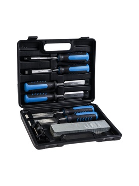 {{photo.Alt || photo.Description || 'УЦЕНКА Набор стамесок ТУНДРА, 2К рукоятки, 45 сталь, 6 - 38 мм, с набором для заточки, кейс, 6 шт.'}}