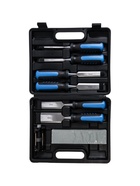 УЦЕНКА Набор стамесок ТУНДРА, 2К рукоятки, 45 сталь, 6 - 38 мм, с набором для заточки, кейс, 6 шт. - Фото 2