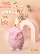 УЦЕНКА Свеча «Сова», 5×5×6 см, соевый воск, МИКС 10977596