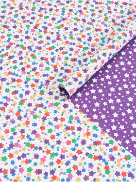 Бумага упаковочная глянцевая двухсторонняя «Звёзды», 70 × 100 см 10889811