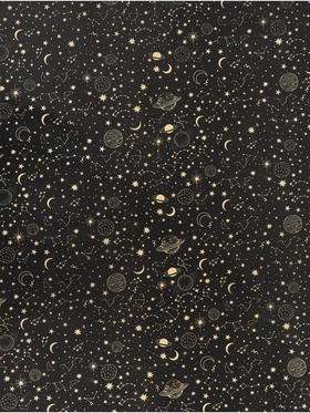 Бумага упаковочная глянцевая «Космос», 70 ? 100 см (комплект 10 шт)