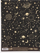 Бумага упаковочная глянцевая «Космос», 70 × 100 см 10889843