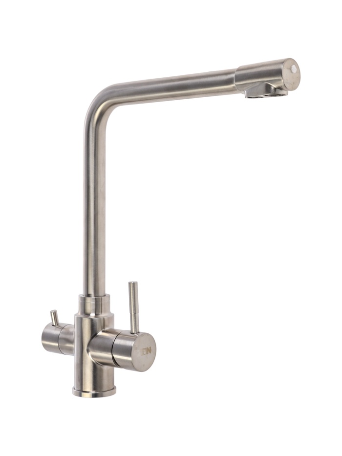 УЦЕНКА Смеситель для кухни ZEIN Z3737, с выходом под фильтрованную воду, высота излива 31 см, сатин - Фото 1
