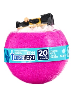 Бомбочка для ванн CUBEHERO  розовая, 210 г МИКС
