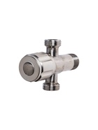 УЦЕНКА Кран двойной ZEIN engr, 1/2" × 1/2", один вентиль, кран-букса керамика, нерж. сталь, сатин 10 - Фото 1