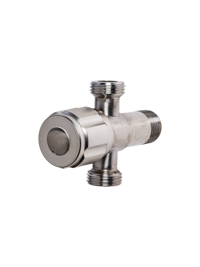 УЦЕНКА Кран двойной ZEIN engr, 1/2" × 1/2", один вентиль, кран-букса керамика, нерж. сталь, сатин 10 - Фото 1