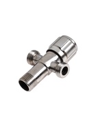 УЦЕНКА Кран двойной ZEIN engr, 1/2" × 1/2", один вентиль, кран-букса керамика, нерж. сталь, сатин 10 - Фото 2