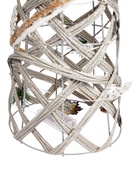 УЦЕНКА Светодиодная фигура «Конусы плетёные» 40, 60, 80 см, текстиль, металл, от батареек AAх2, свечение тёплое белое 10977814