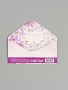 Конверт для денег «Поздравляю», нежные цветы, двусторонний, 16,5 x 8 см (10 шт) - фото 809421428