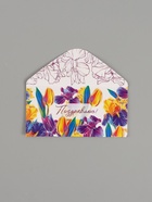 Конверт для денег «Поздравляю», яркие цветы, двусторонний, 16.5×8 см 10619312