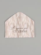 Конверт для денег «В чудесный день свадьбы», букет цветов, двусторонний, 16.5×8 см 10619315