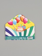 Конверт для денег «С днём рождения!», торт, двусторонний, 16.5×8 см  (артикул 10619316)  большой выбор товаров оптом и в розницу по низким ценам с доставкой