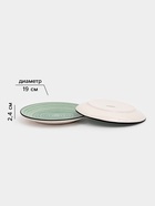 Набор посуды Доляна Nature Тар, 16 предметов: тарелки 8 шт. d=19 см, 27 см, глубокие 4 шт. 830 мл, кружки 4 шт. 400 мл, керамика, зелёный - Фото 3