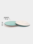 Набор посуды Доляна Nature Тар, 16 предметов: тарелки 8 шт. d=19 см, 27 см, глубокие 4 шт. 830 мл, кружки 4 шт. 400 мл, керамика, голубой - Фото 3