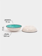 Набор посуды Доляна Nature Тар, 16 предметов: тарелки 8 шт. d=19 см, 27 см, глубокие 4 шт. 830 мл, кружки 4 шт. 400 мл, керамика, голубой 10884216