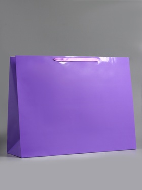 Пакет подарочный ламинированный горизонтальный «Пурпурный», XXL 61×46×20 см